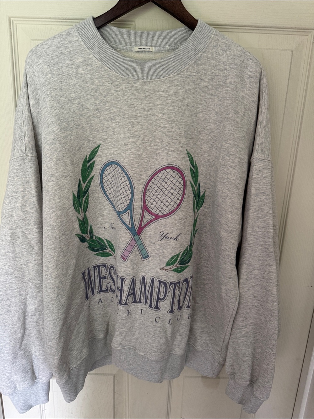 Abercrombie & Fitch Gray Westhampton Tennis Graphic Sweatshirt